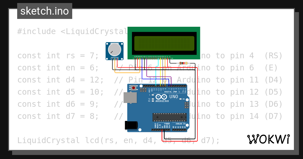 layar lcd - Wokwi ESP32, STM32, Arduino Simulator
