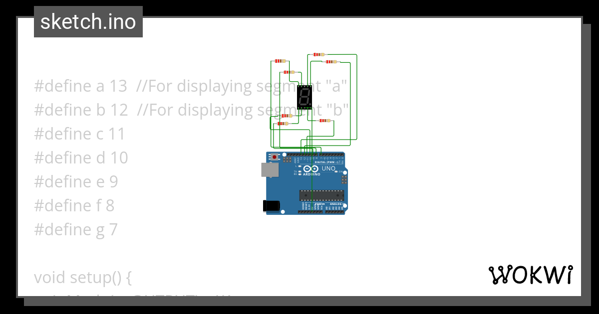 Seven Segment Wokwi Esp32 Stm32 Arduino Simulator 7912