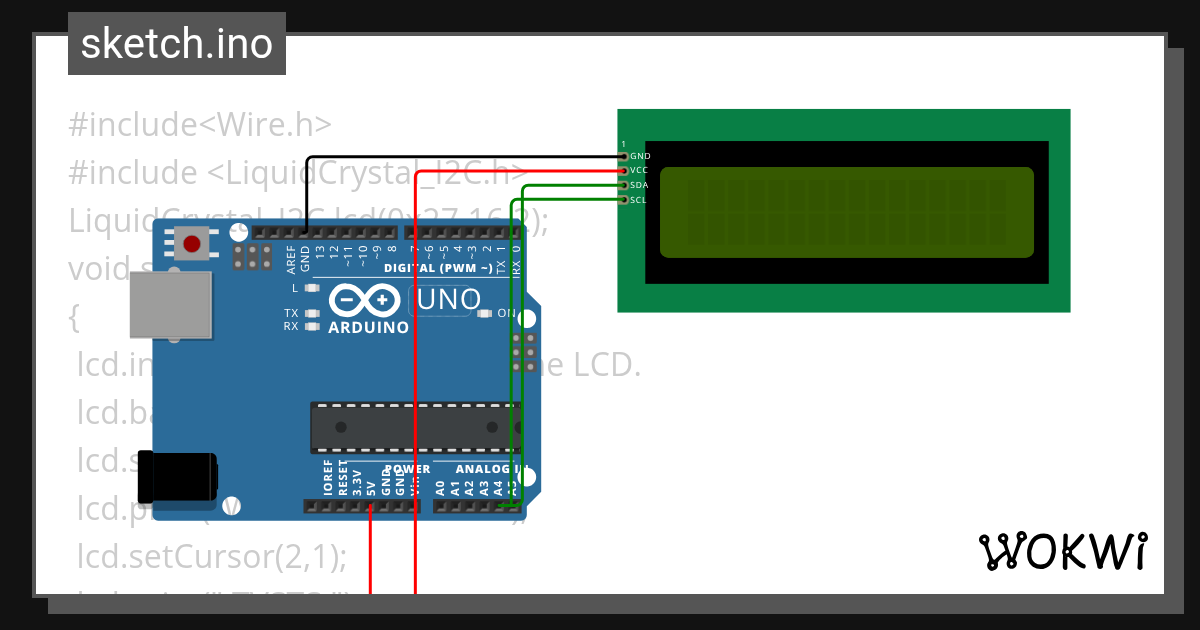 lcd i2c - Wokwi ESP32, STM32, Arduino Simulator
