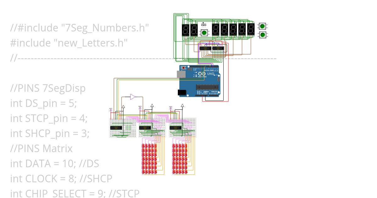 7Digit 7Segment Display simulation