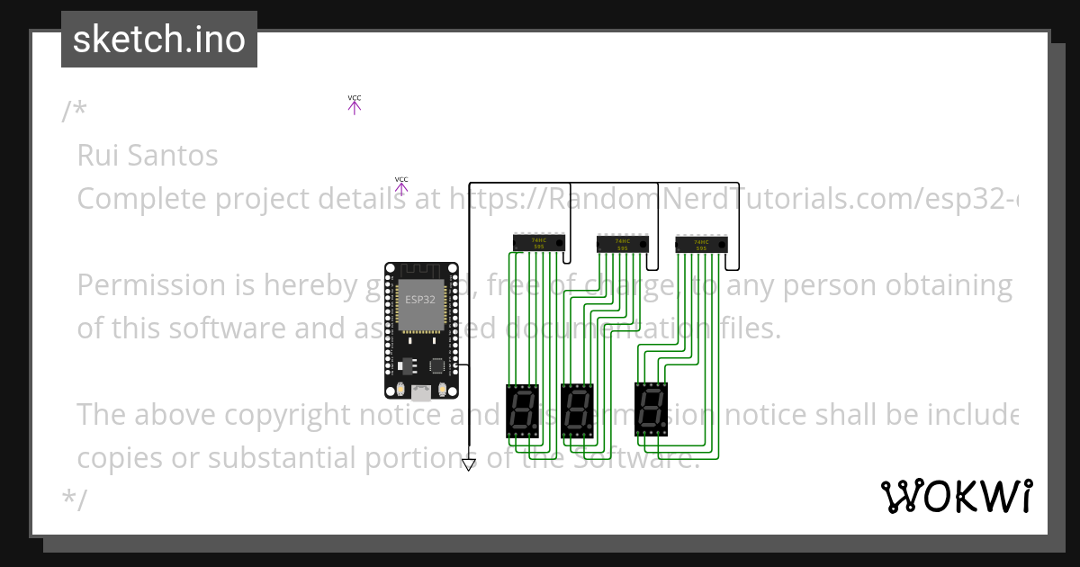 Test xmas countdown Wokwi ESP32 STM32 Arduino Simulator