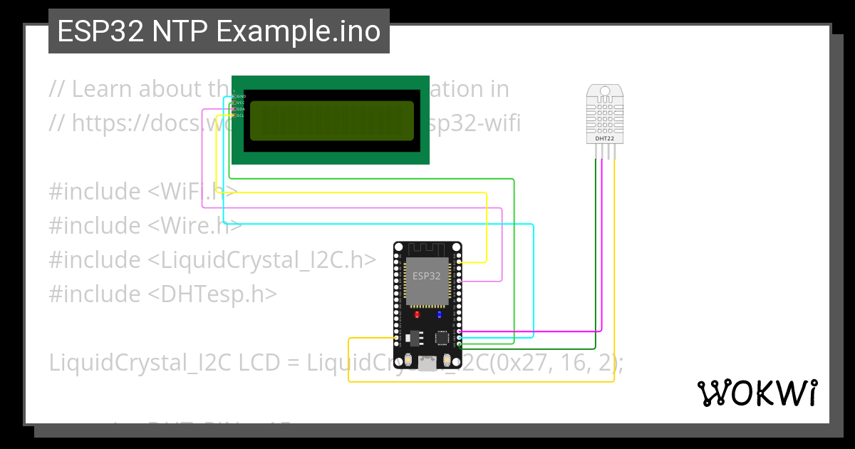 Esp 32 Dht 22 Dan I2c Wokwi Esp32 Stm32 Arduino Simulator 6876