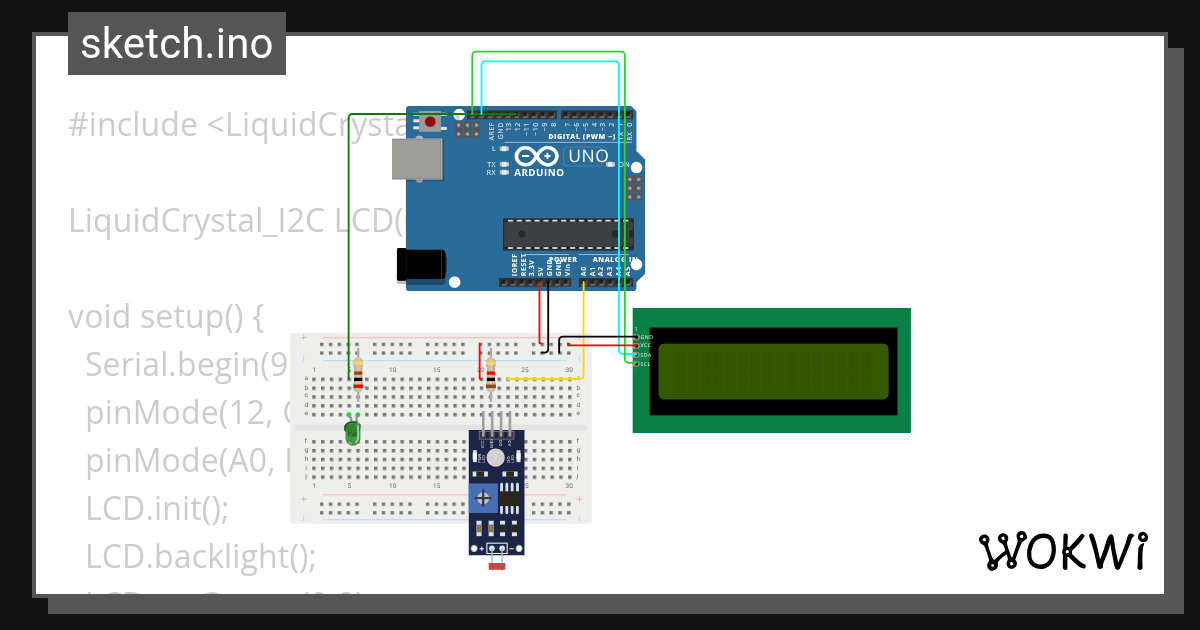 LCD+LDR copy - Wokwi ESP32, STM32, Arduino Simulator