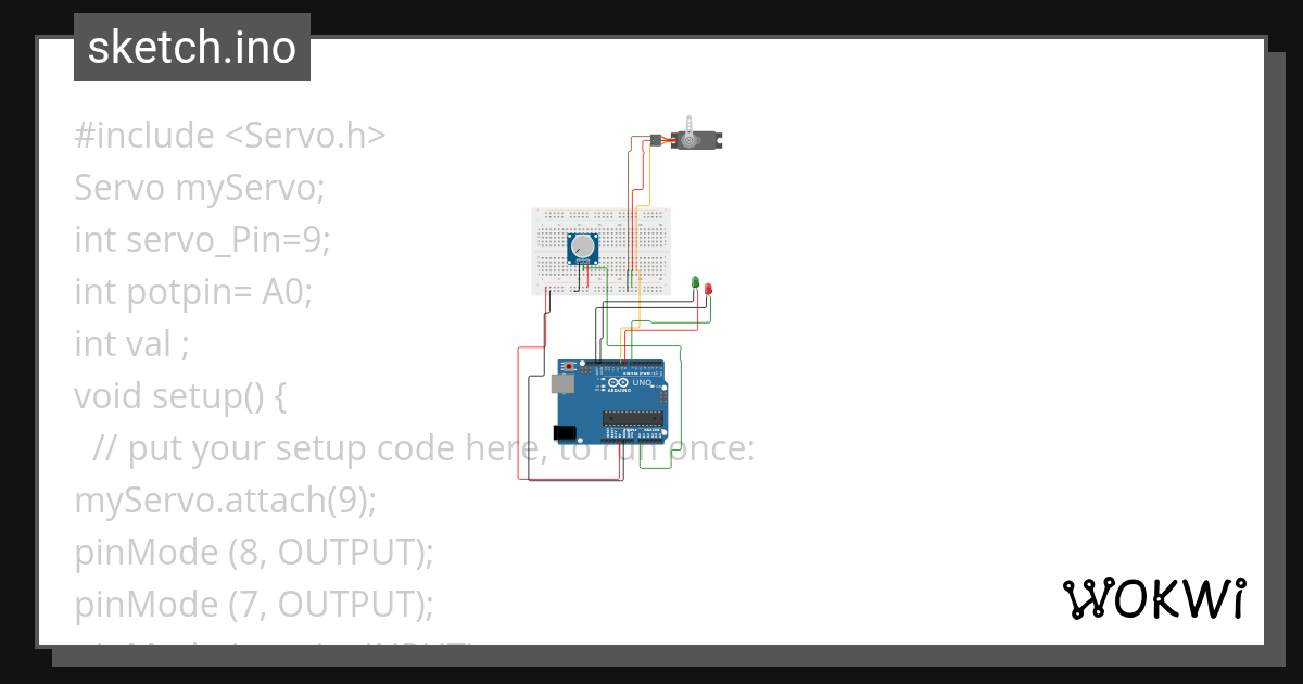 Motor servo - Wokwi ESP32, STM32, Arduino Simulator