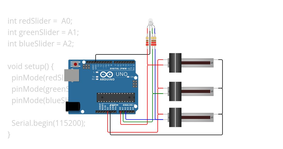 RGB slider simulation