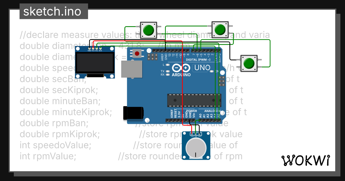 timer, speedo, tacho - Wokwi Arduino and ESP32 Simulator