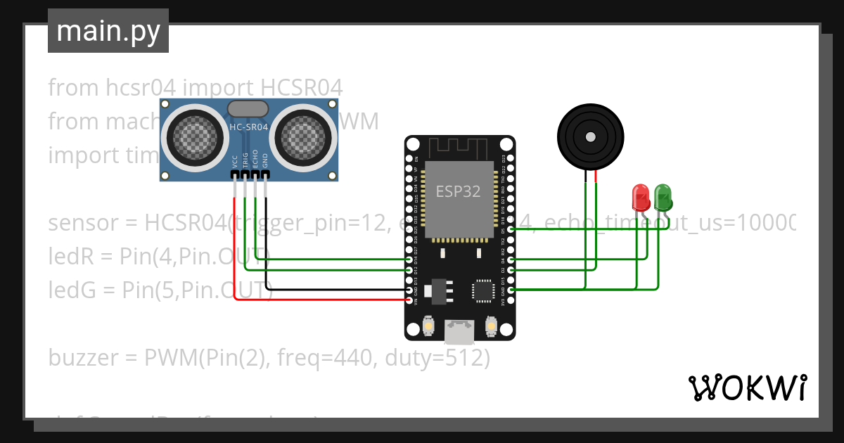 Mp-distance sensor - Wokwi ESP32, STM32, Arduino Simulator