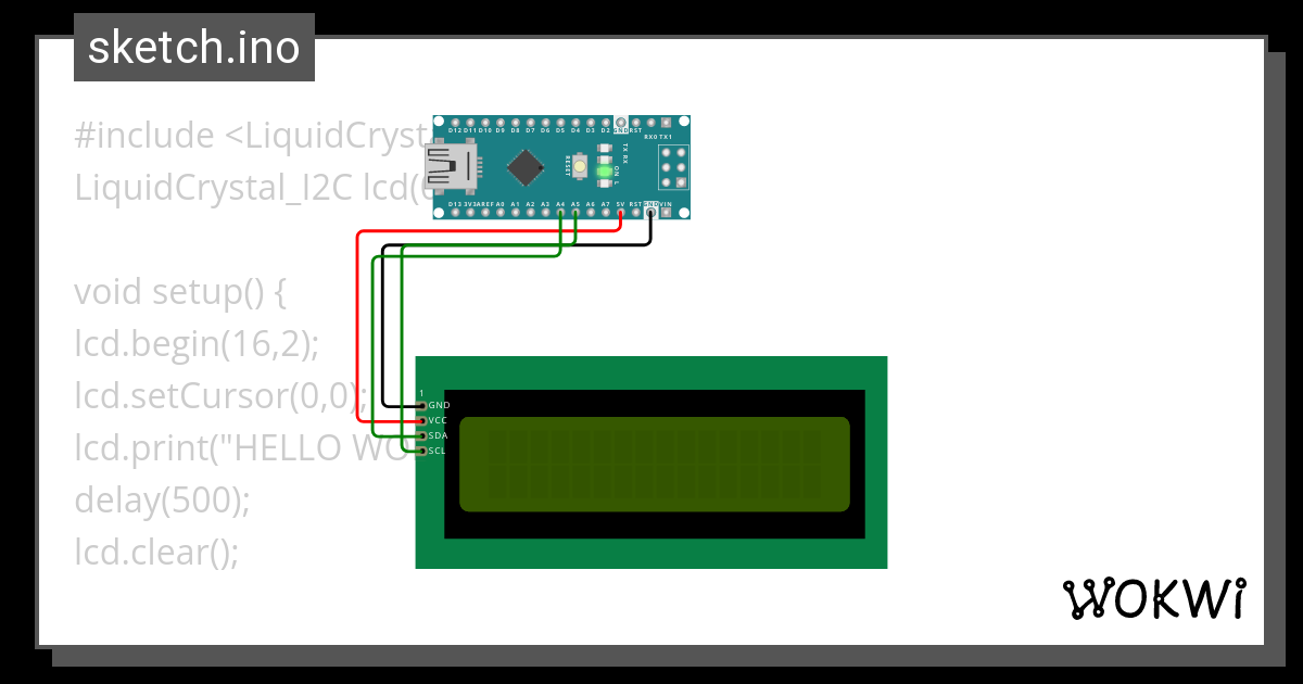 Running Text Lcd X I C Wokwi Esp Stm Arduino Simulator