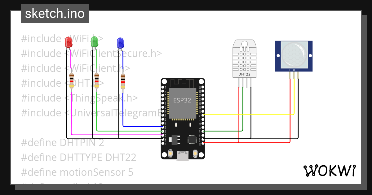 DHT22_PIR - Wokwi Arduino and ESP32 Simulator