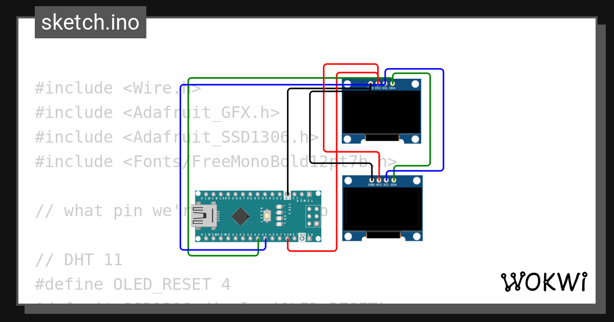 OLED - Wokwi ESP32, STM32, Arduino Simulator