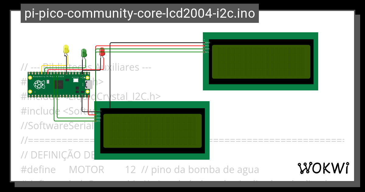 Pi Pico Community Core Lcd2004 O Copy Wokwi Esp32 Stm32 Arduino Simulator 4646