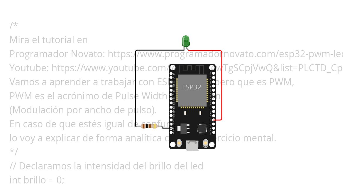 03.- ESP32 PWM led.ino simulation