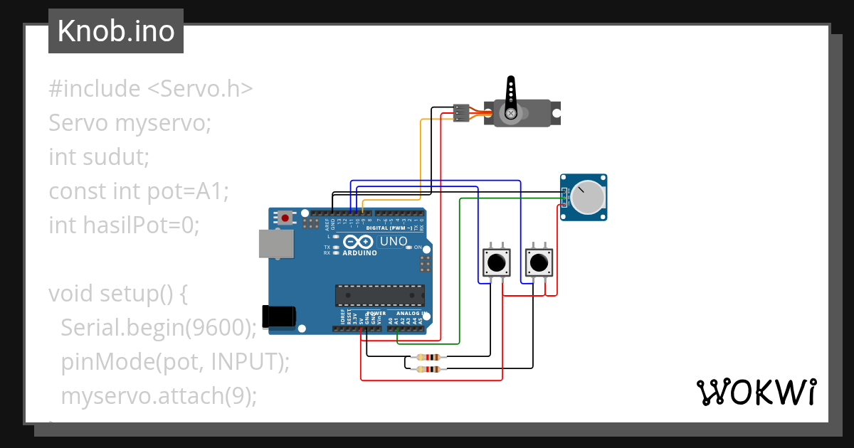 POTENTIOMETER, ANALOGREAD() Wokwi ESP32, STM32, Arduino Simulator