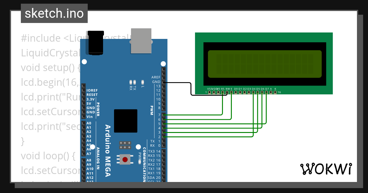 lcd 2 - Wokwi ESP32, STM32, Arduino Simulator