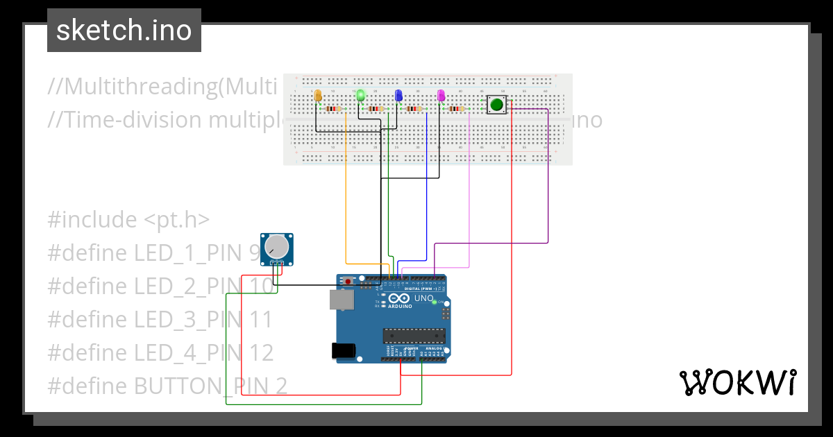 Controling Multitasking Protothread Wokwi Esp Stm Arduino