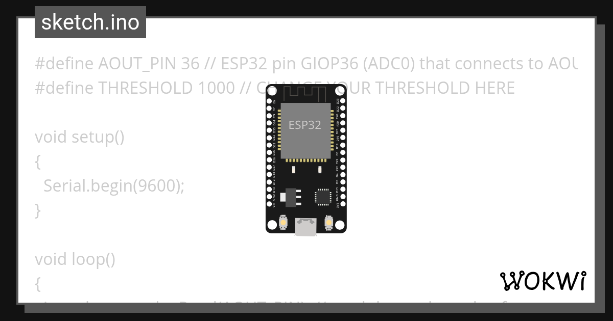 Capacitive soil moisture sensor (soil is wet or dry) code - Wokwi ESP32 ...