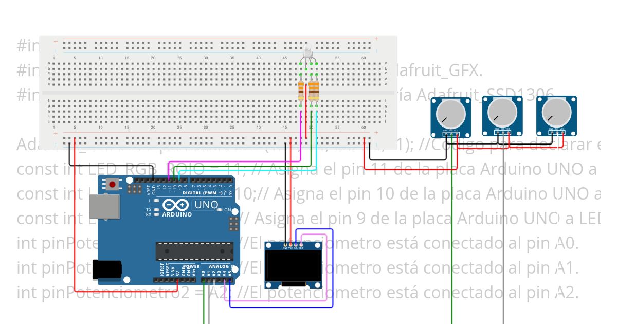 Pantalla_OLED_RGB_TRESPOTENCIOMETROS simulation