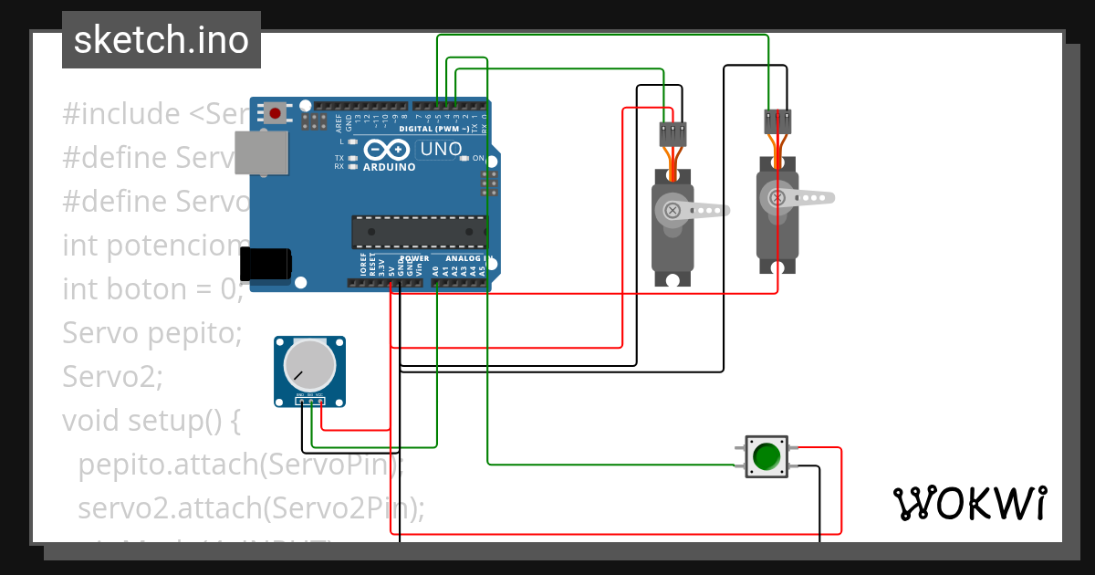 SERVO - Wokwi ESP32, STM32, Arduino Simulator