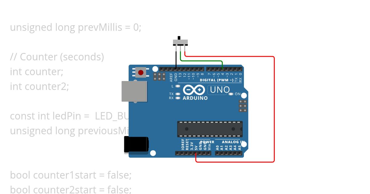 Counter down switch simulation