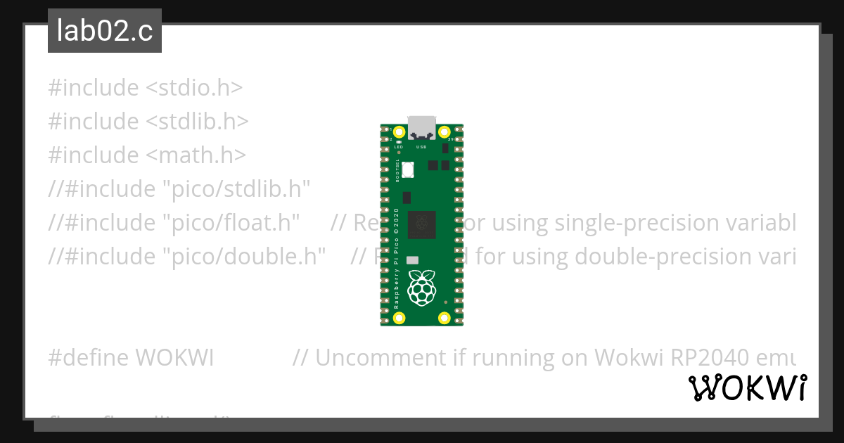 lab02.c - Wokwi ESP32, STM32, Arduino Simulator