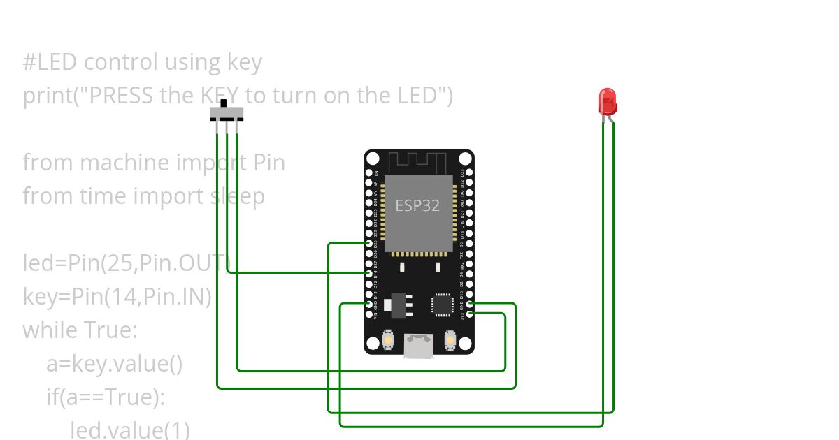 LED toggle with switch simulation