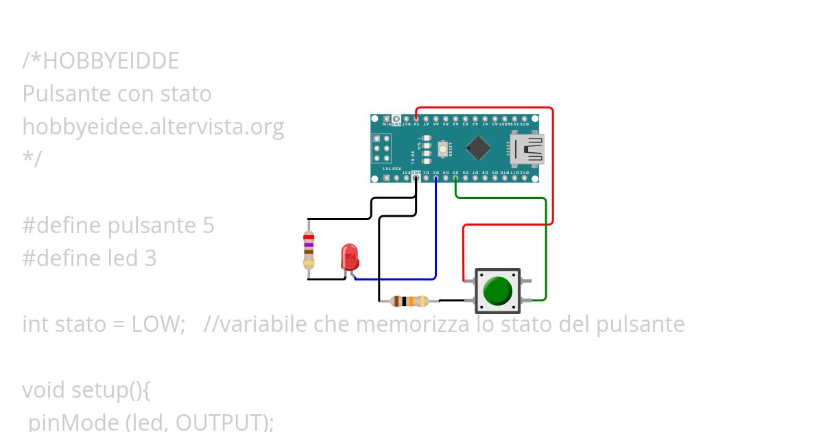 BOTTONE COME INTERRUTTORE simulation