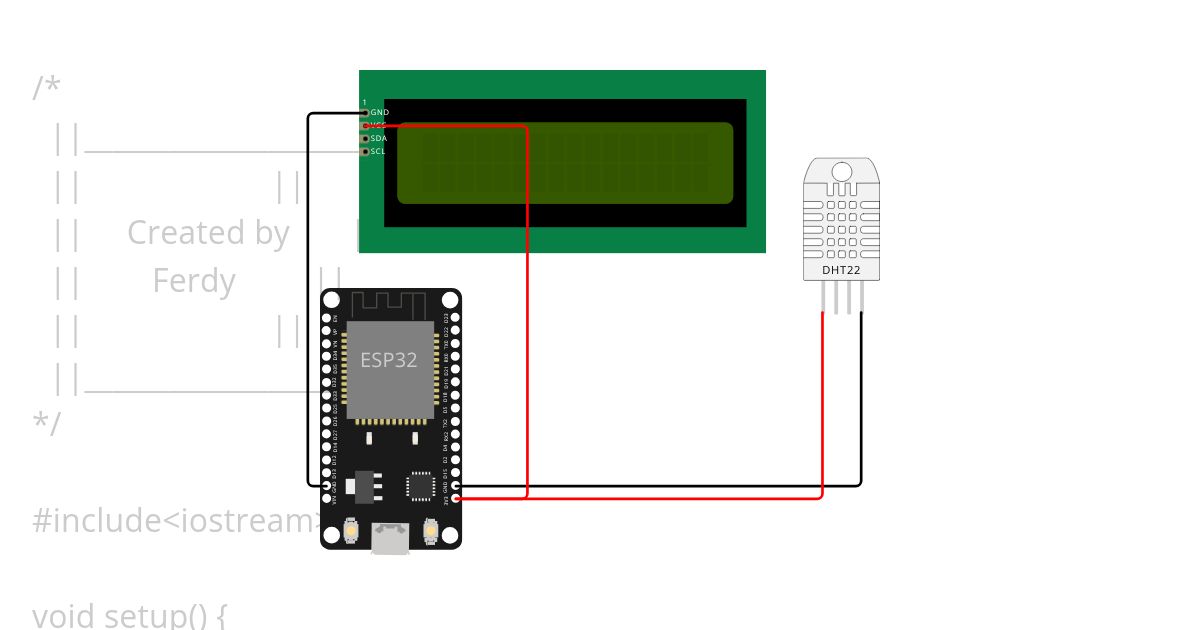 LCD and sensor suhu simulation