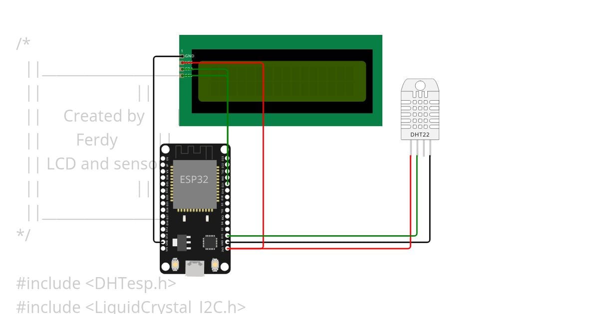 LCD and sensor suhu Copy simulation