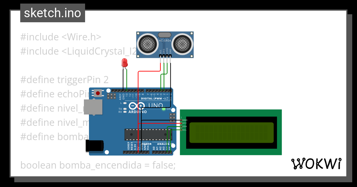 nivel de agua - Wokwi ESP32, STM32, Arduino Simulator