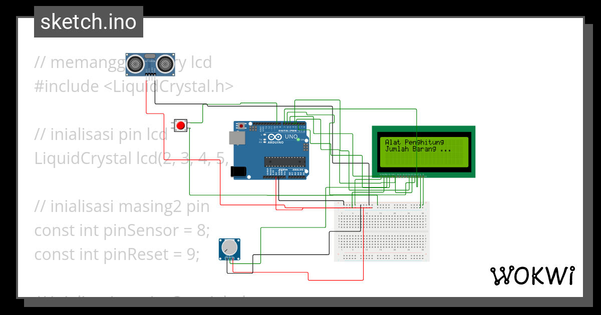 D2tkj 2 Penghitung Barang Otomatis Wokwi Esp32 Stm32 Arduino Simulator