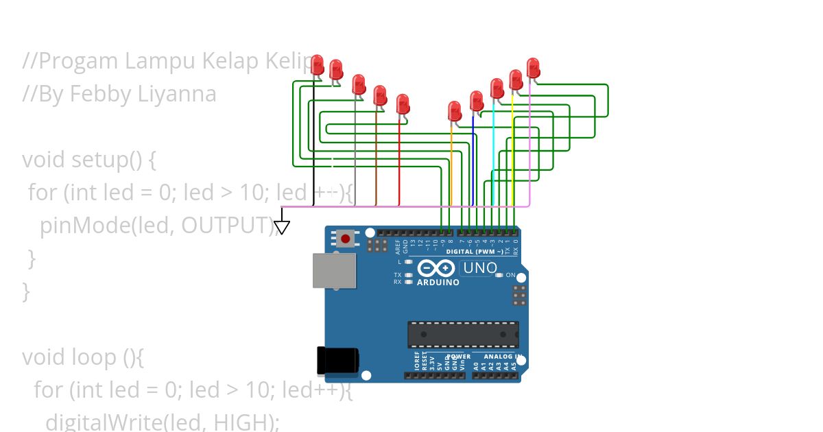 LAMPU KELAP KELIP SIMPLE simulation