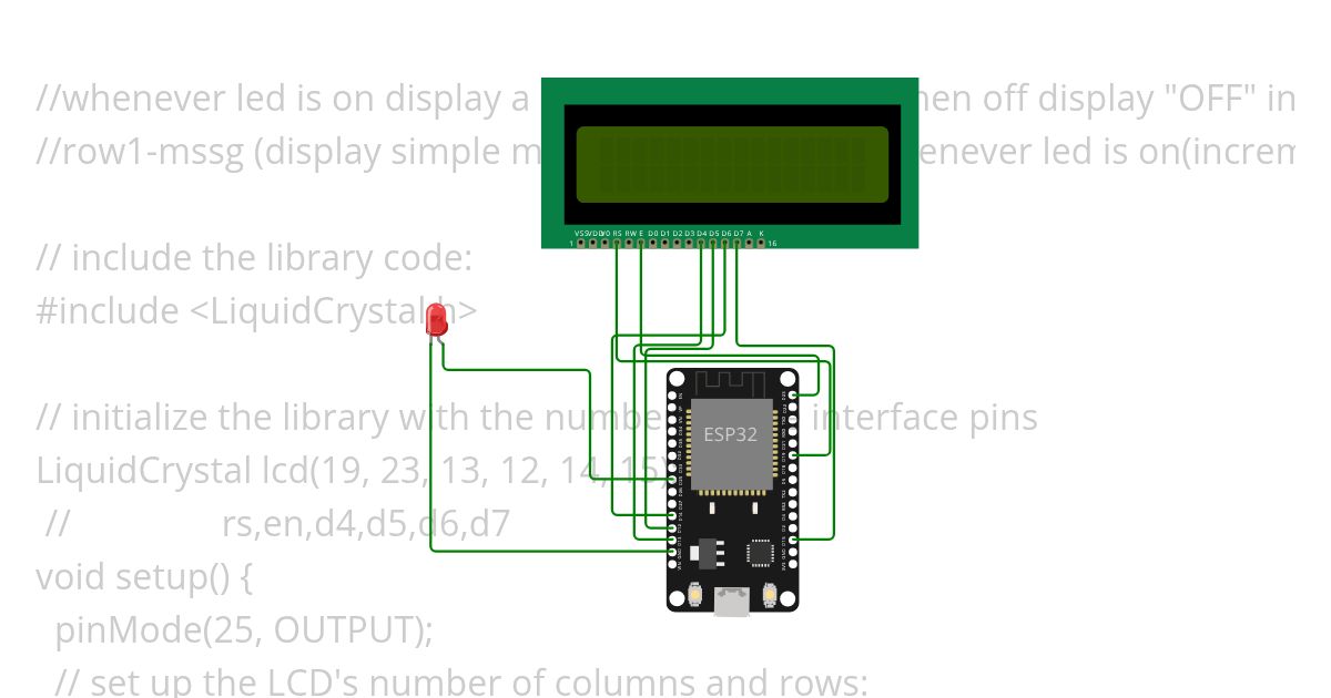 LCD with LED simulation
