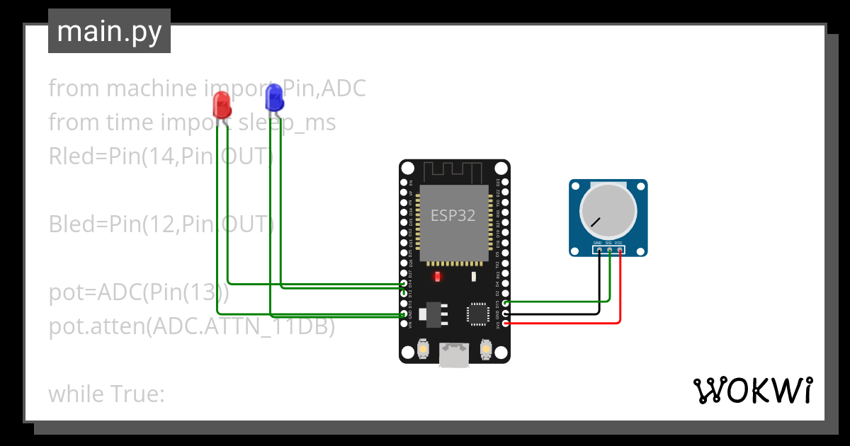 Two Leds Wokwi Esp32 Stm32 Arduino Simulator 3820