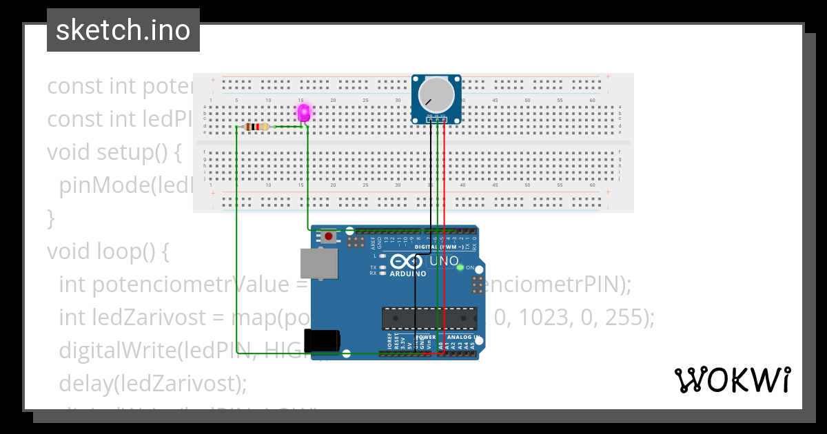 analogovy signal - Wokwi ESP32, STM32, Arduino Simulator