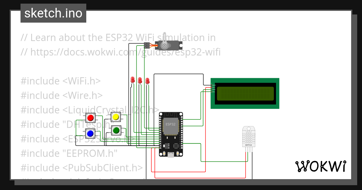 telur online menu lcd - Wokwi ESP32, STM32, Arduino Simulator