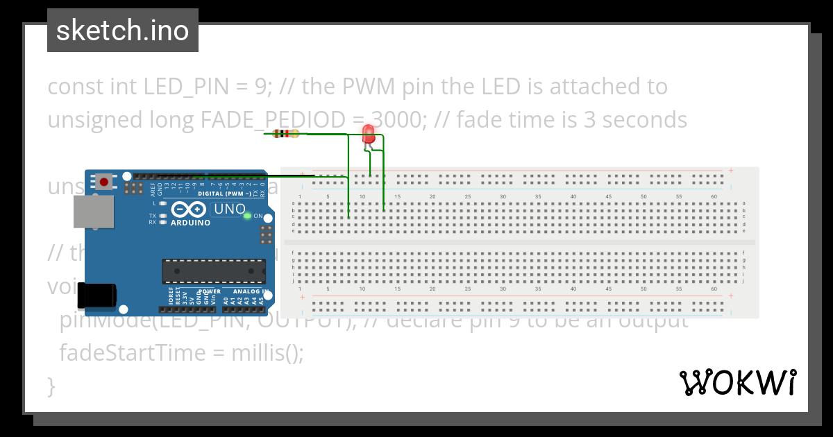 Fade Led Ardu Wokwi ESP32, STM32, Arduino Simulator, 51% OFF