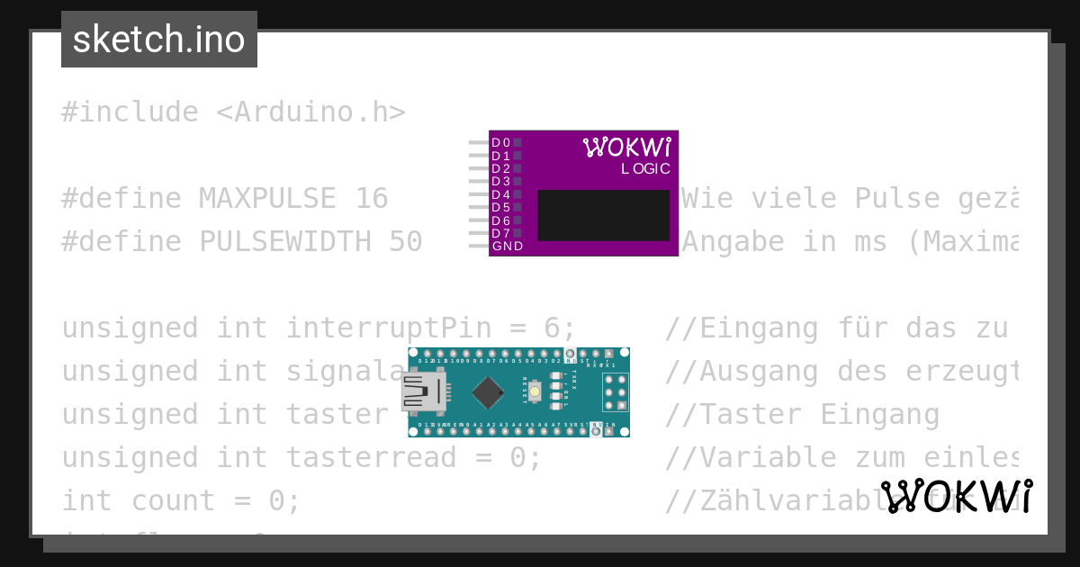 Frequenzteiler wokwi esp32 stm32 arduino simulator