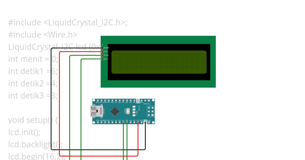 TIMER + LCD simulation