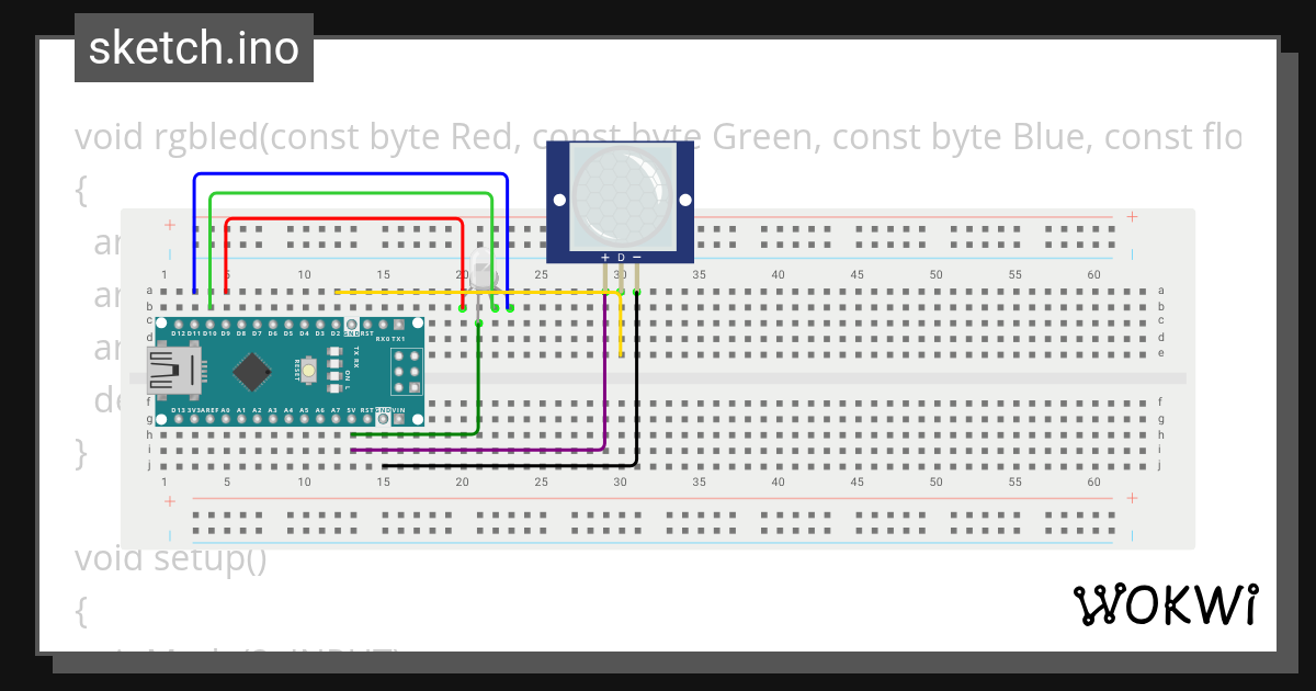 Breadboard rgb - Wokwi ESP32, STM32, Arduino Simulator
