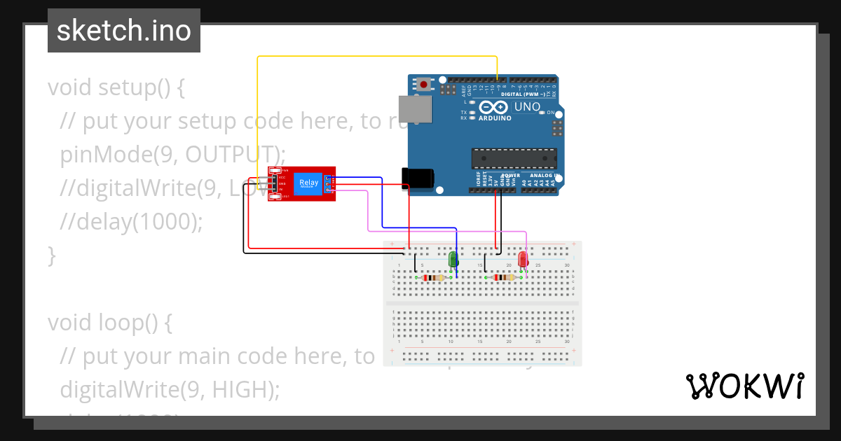 RELAY - Wokwi ESP32, STM32, Arduino Simulator
