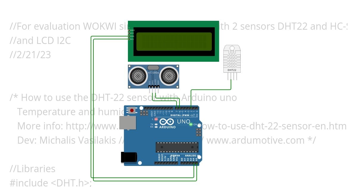 DHT_HCSR04 simulation