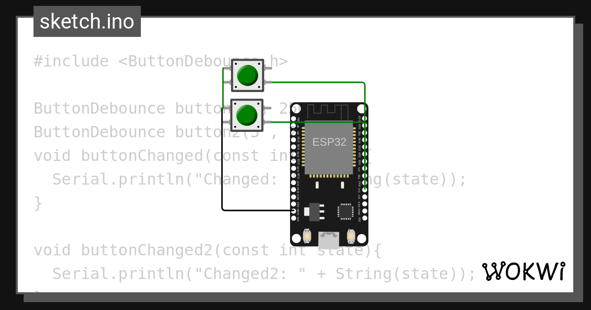 button - Wokwi ESP32, STM32, Arduino Simulator