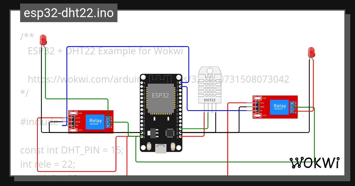 RELAY - Wokwi ESP32, STM32, Arduino Simulator
