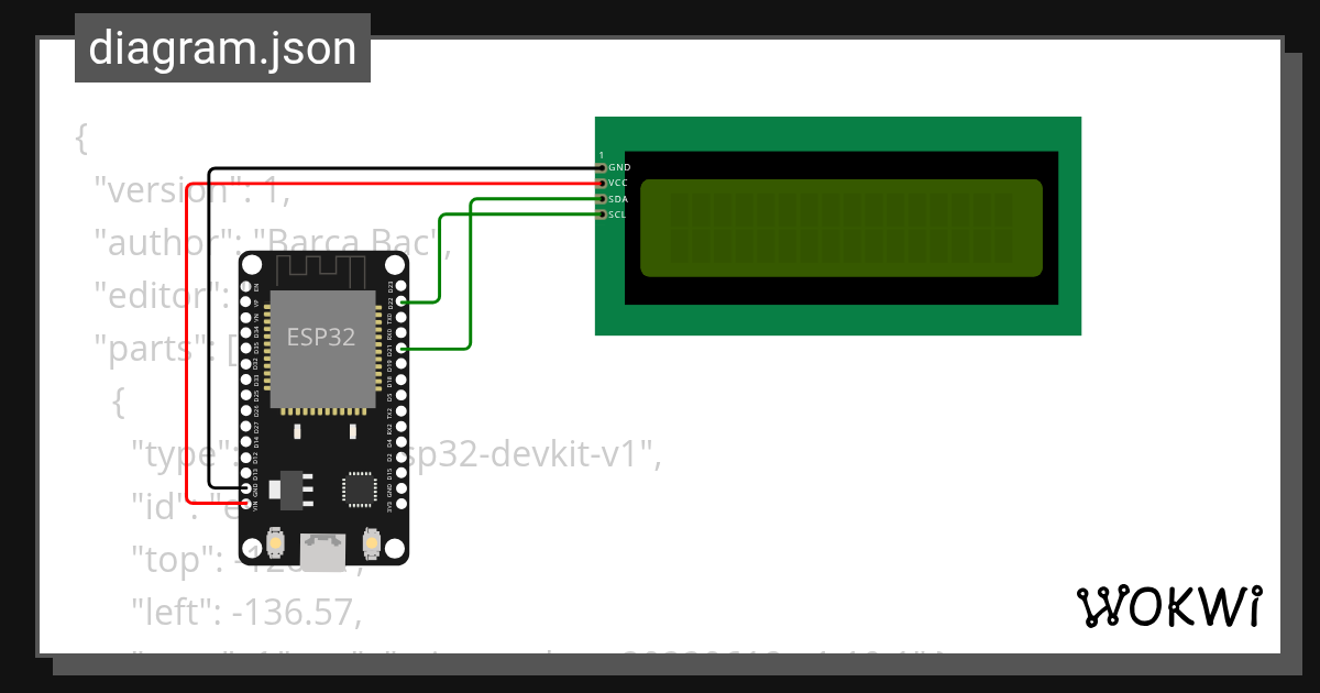 LCD_I2C - Wokwi ESP32, STM32, Arduino Simulator