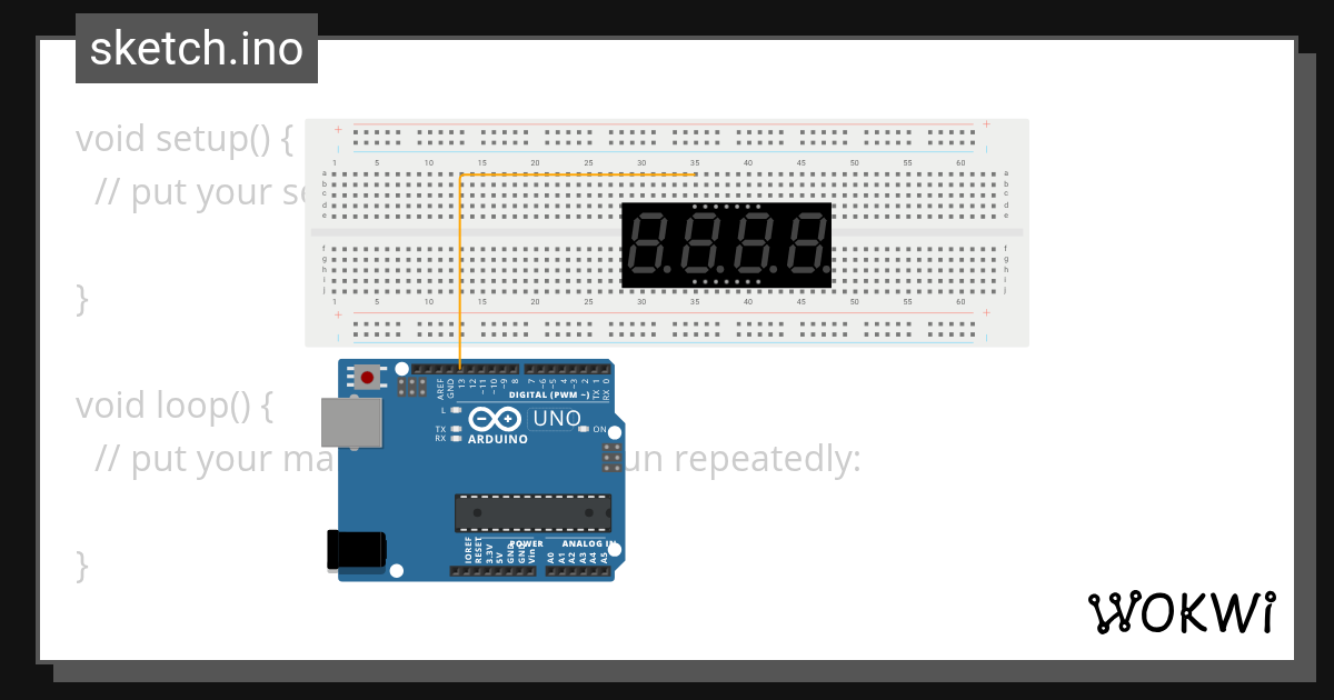 7 Digit Segment Display - Wokwi Arduino and ESP32 Simulator