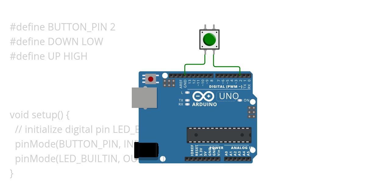 Blink with simple Button simulation