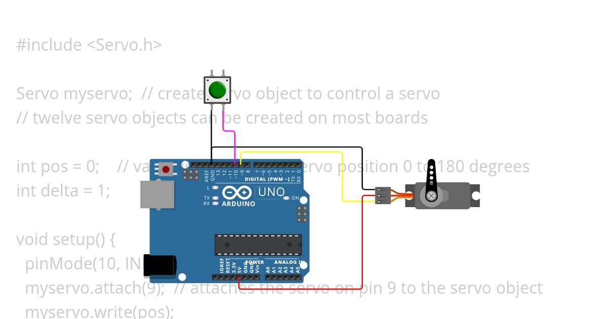 Simple Servo with Stop Button simulation