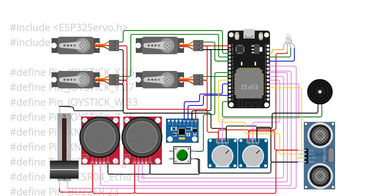 ESP32 Servo Control simulation