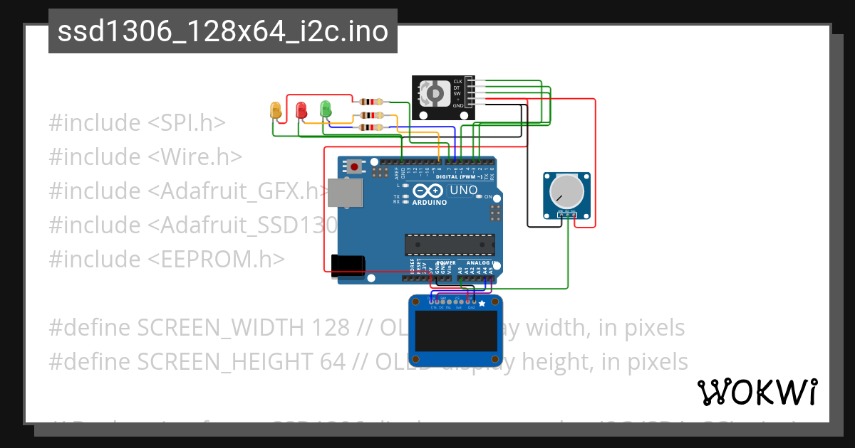 Menu_128x64_i2c.ino - Wokwi ESP32, STM32, Arduino Simulator