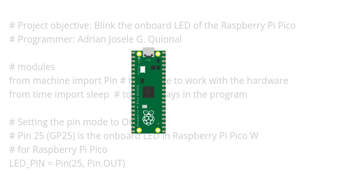 Raspberry Pi Pico Blink simulation